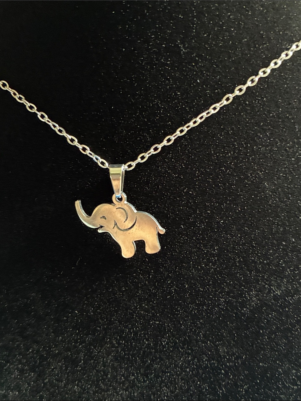 Silver Elephant Pendant Necklace - Cute Elephant Charm